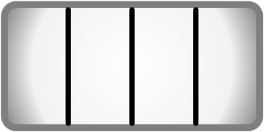 3つの棒が横一列に揃った状態