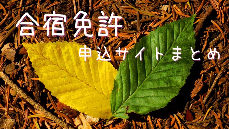 合宿免許の申込サイトまとめ