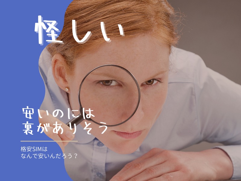 安いのには裏がありそうで怪しい