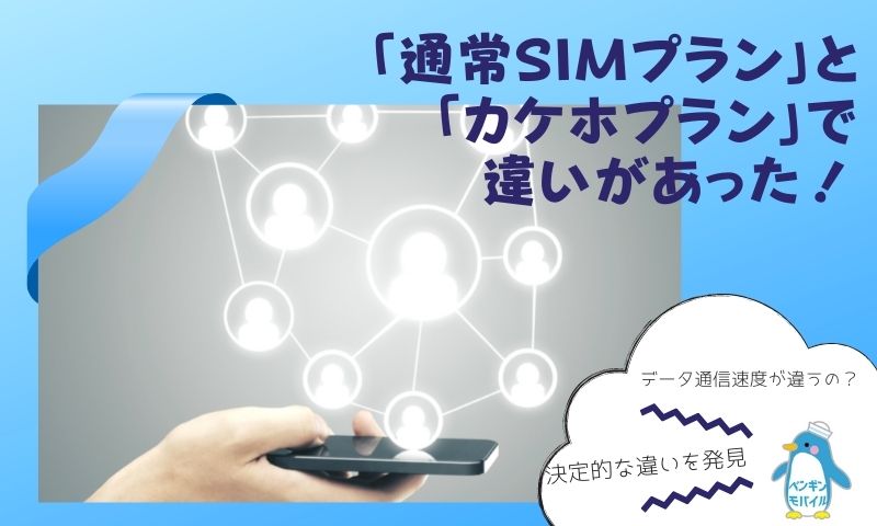 ペンギンモバイルの「通常SIMプラン」と「カケホプラン」で違いがあった!データ通信速度の決定的な違いを発見